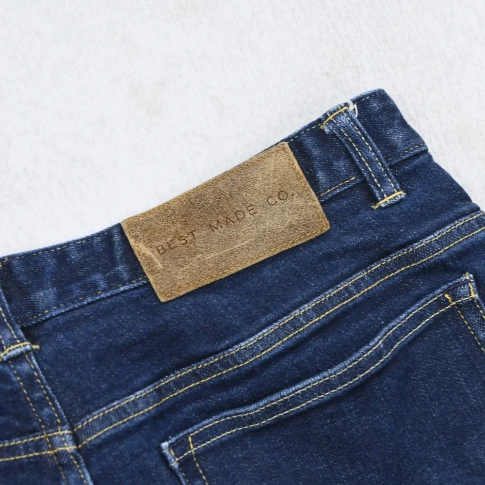 Best‎ Made Co Jeans Mens 36x32 Blue Denim Straight Leg Stretch Workwear